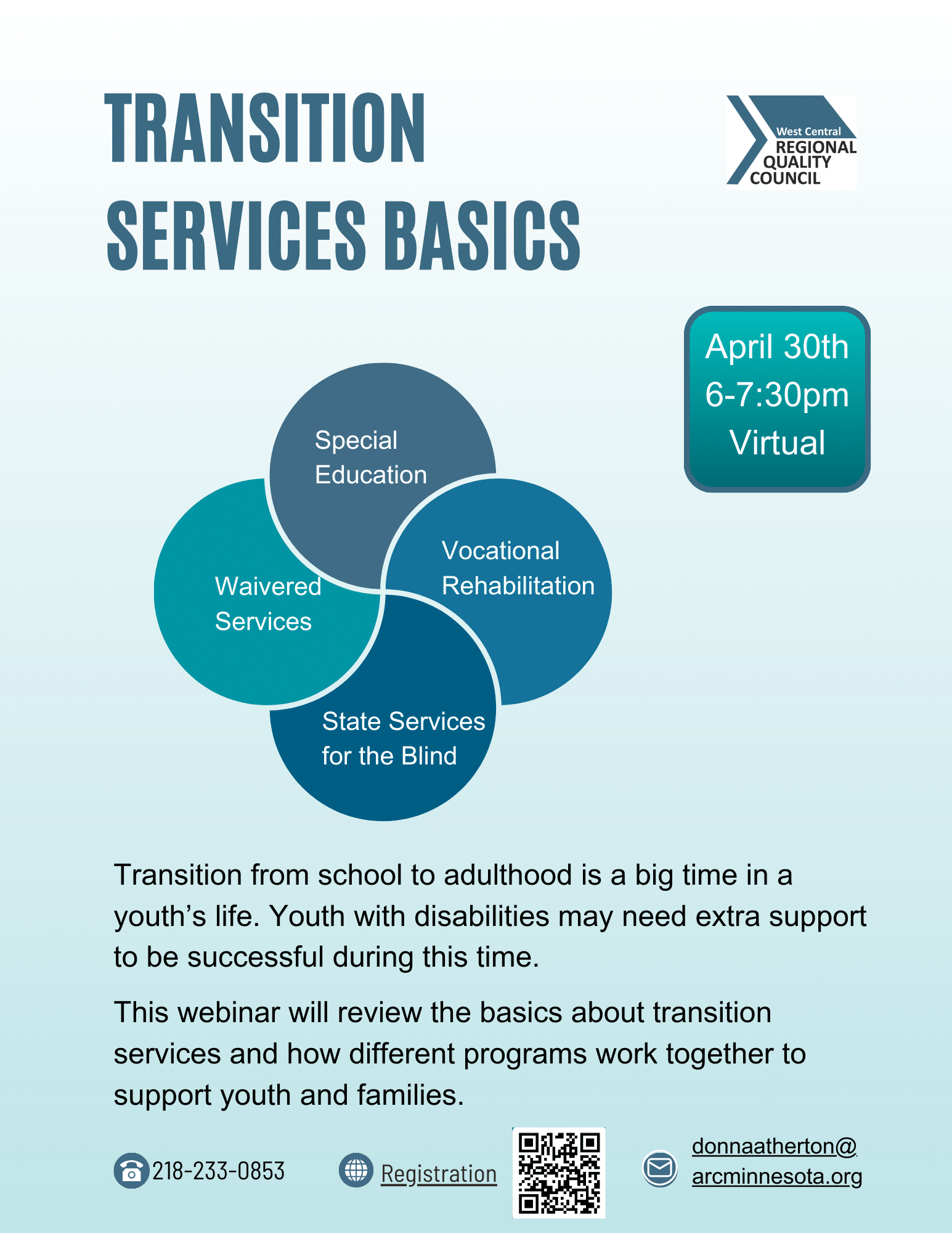 Transition Service Basics is a Blend of Services from Vocational Rehabilitation, Special Education, State Services for the Blind, and Waivered Services